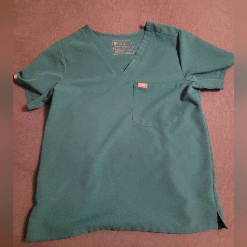 Womens Pacific Blue Catarina Figs Scrub Top Medium